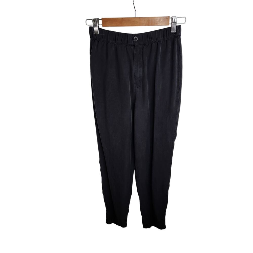 Cloth &‎ Stone Anthropologie Cropped Tencel Pants Dark Gray Black Women's XS